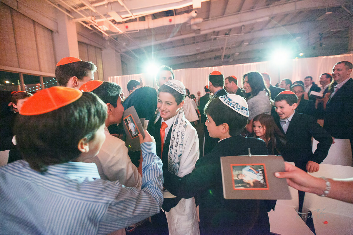 Rockin Bar Mitzvah at Basketball City by top New York Photographer Michael Jurick