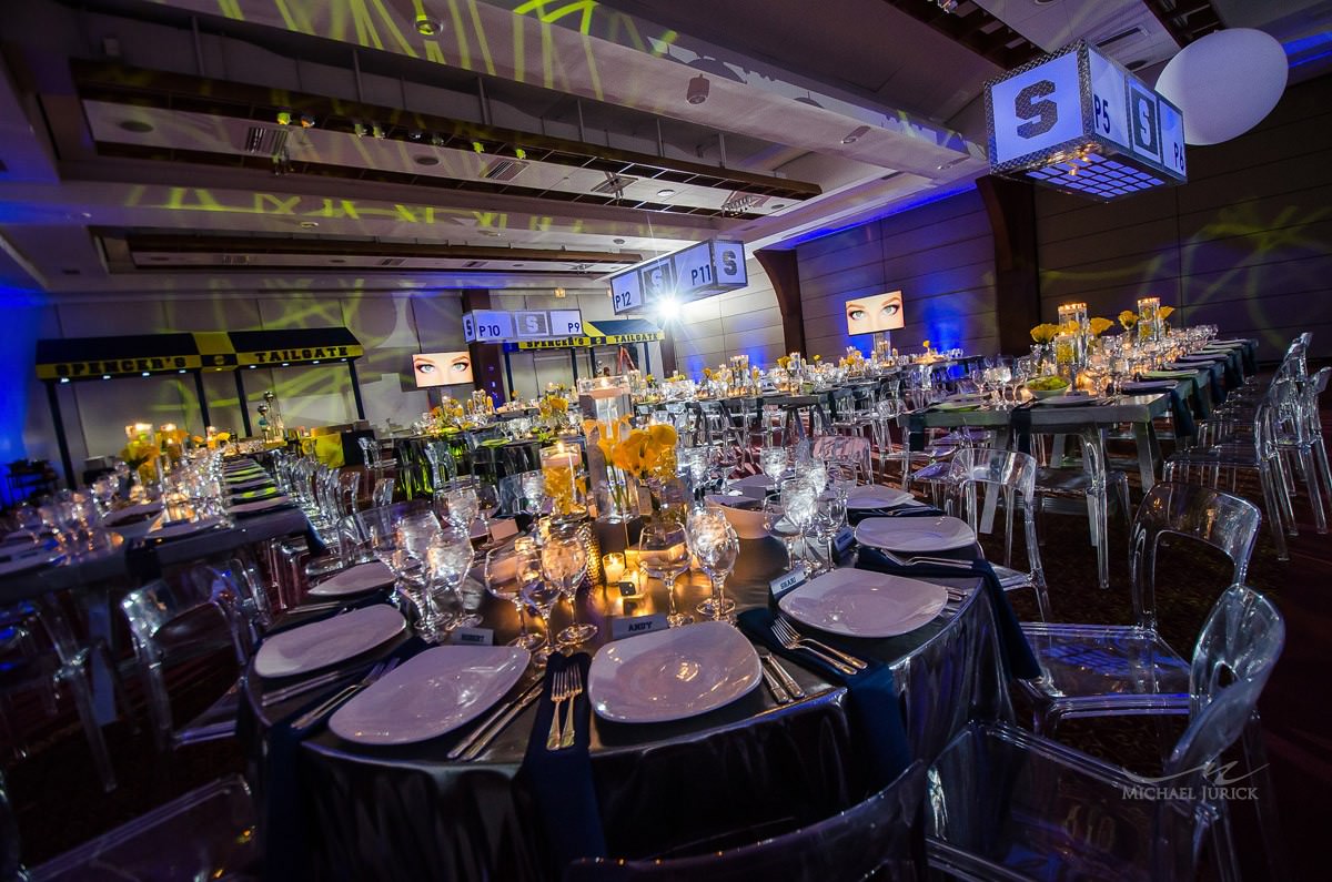 Big Blue themed Bar Mitzvah at Pier 60 by top New York Photographer Michael Jurick