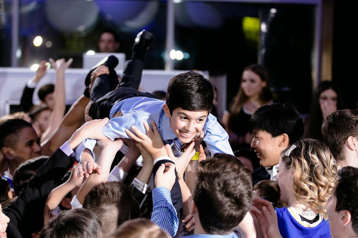 Big Blue themed Bar Mitzvah at Pier 60 by top New York Photographer Michael Jurick