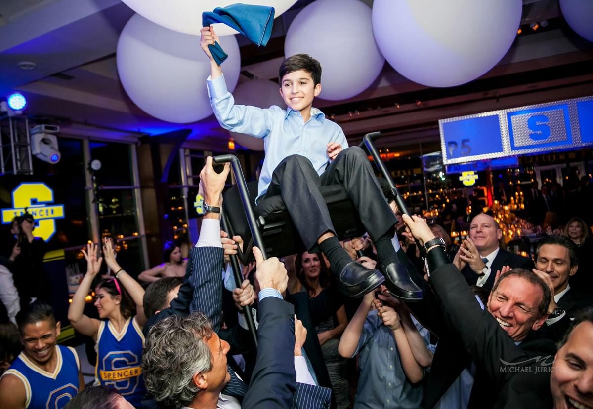 Big Blue themed Bar Mitzvah at Pier 60 by top New York Photographer Michael Jurick