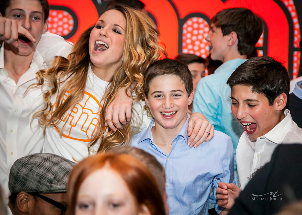 Rockin Bar Mitzvah at Basketball City by top New York Photographer Michael Jurick