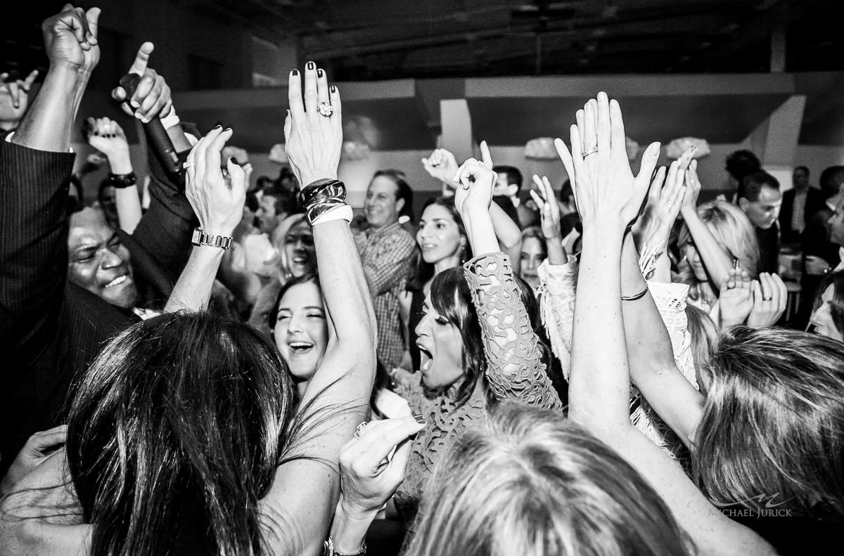 Rockin Bar Mitzvah at Basketball City by top New York Photographer Michael Jurick