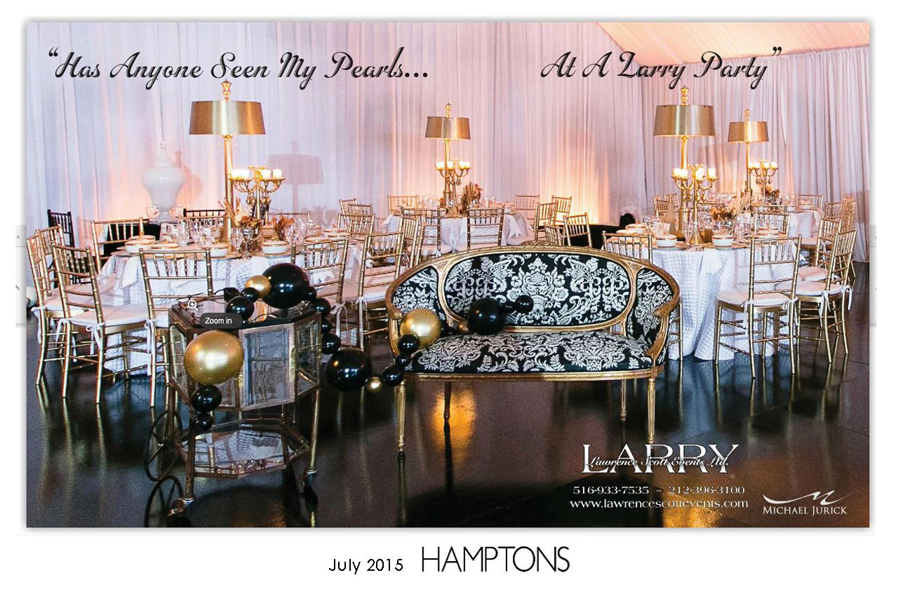 Hamptons Magazine photospread for Lawrence Scott Events by top New York Photographer Michael Jurick
