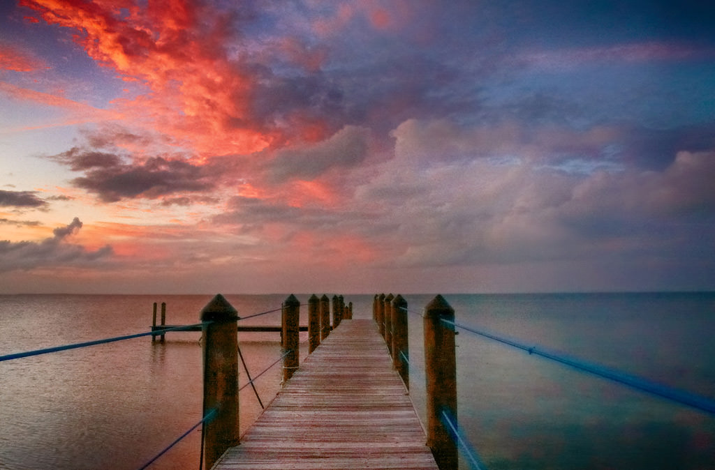 Sunset of Key West, Florida coastline by top New York Photographer Michael Jurick