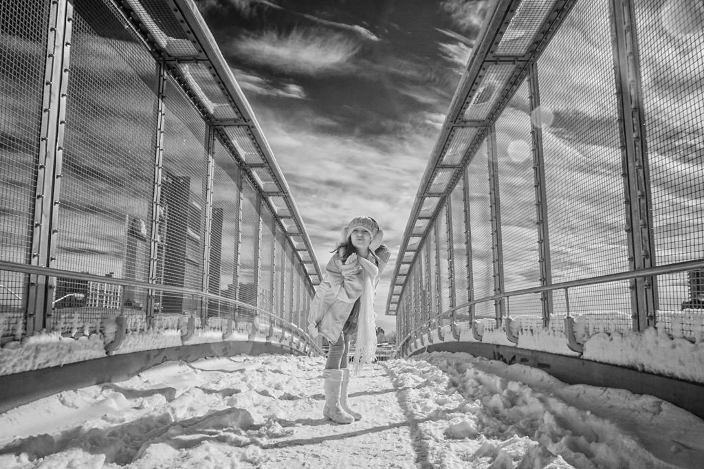 Central Park in the Snow in Infrared by top New York Photographer Michael Jurick