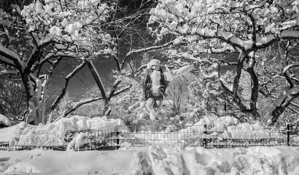 Central Park in the Snow in Infrared by top New York Photographer Michael Jurick