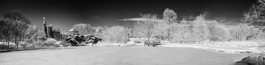 Central Park in the Snow in Infrared by top New York Photographer Michael Jurick