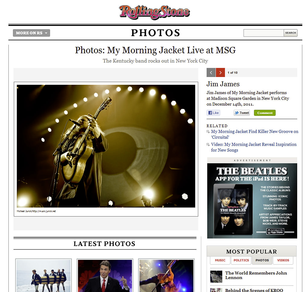 Rolling Stone Publishes My Morning Jacket Photos