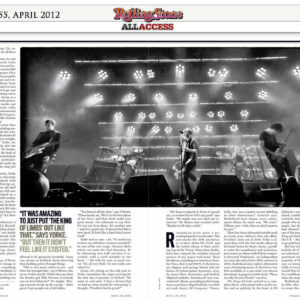 More Great Rolling Stone Coverage – Radiohead Two Page Spread